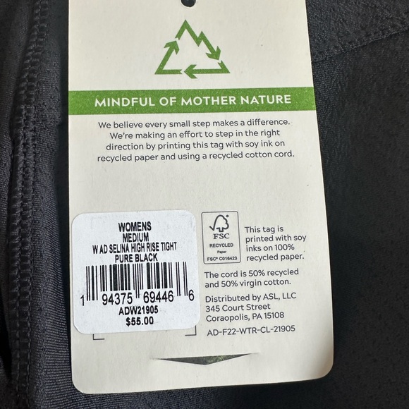 Alpine Design Womens black Selina High Rise Tights Compression fit size M - Picture 10 of 13